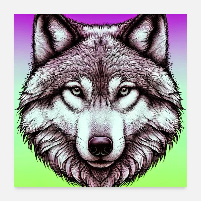 Loup Poster 60 x 60 cm