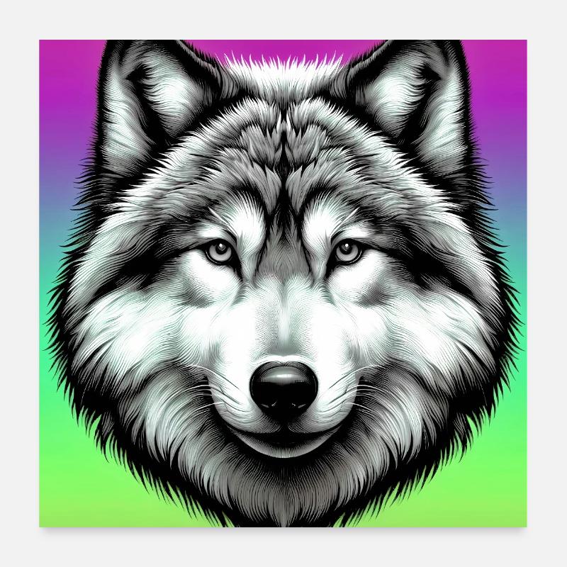 Loup Poster 60 x 60 cm