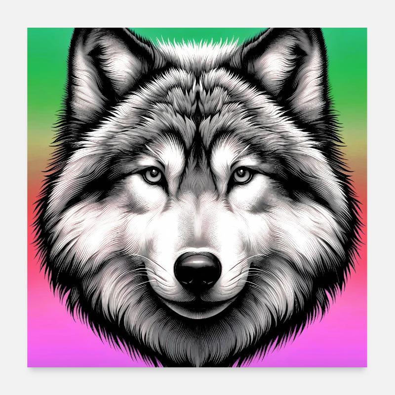 Wolf Poster 60x60 cm