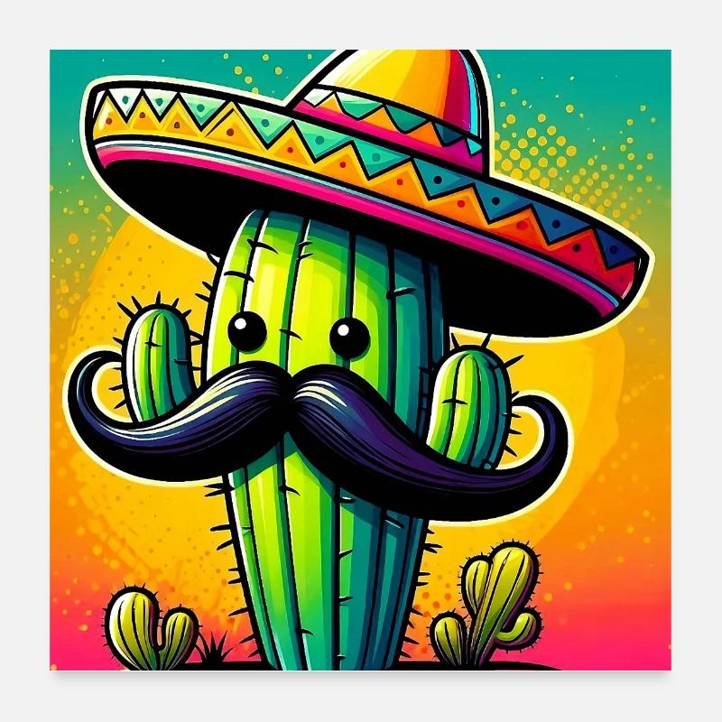 cactus Poster 24" x 24" (60x60 cm)