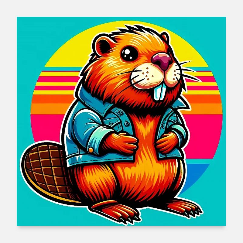 castor Poster 60 x 60 cm