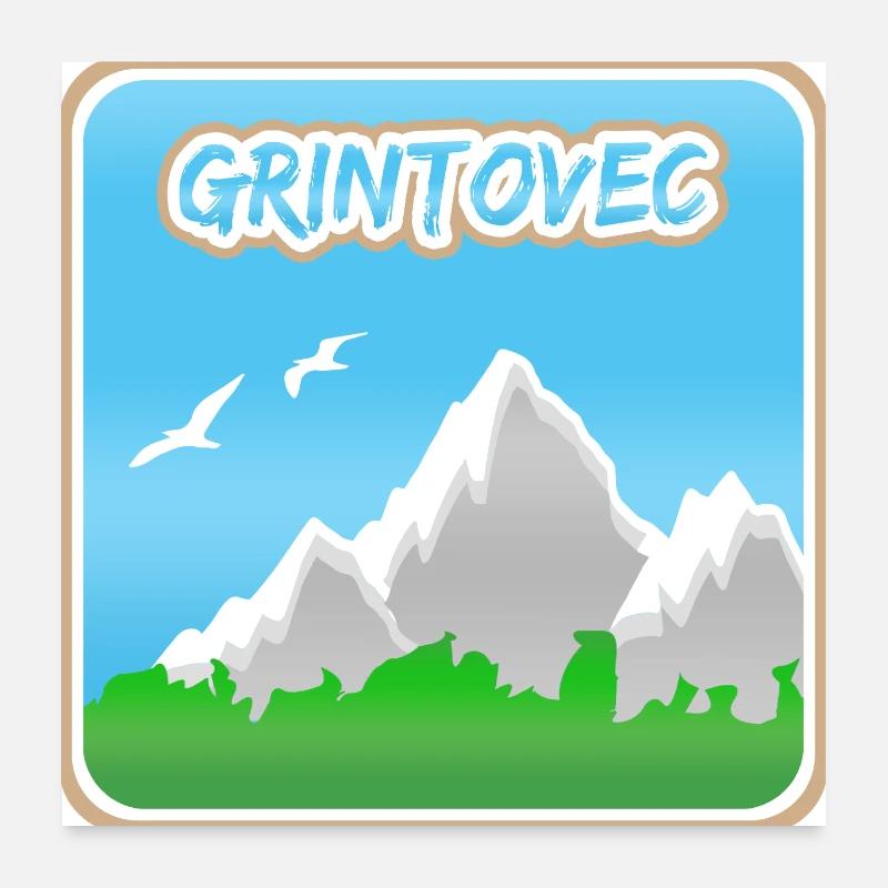 Grintovec comme alpiniste Poster 60 x 60 cm