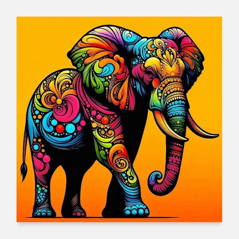 elephant Poster 24" x 24" (60x60 cm)