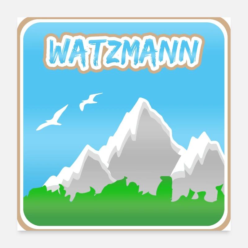 Watzmann alpiniste Poster 60 x 60 cm