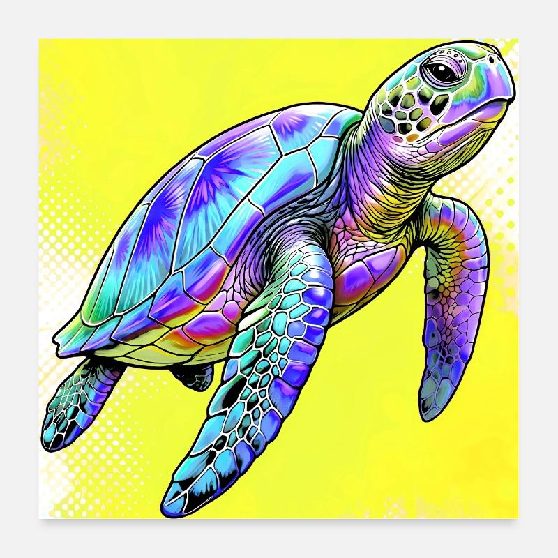 turtle Poster 24" x 24" (60x60 cm)
