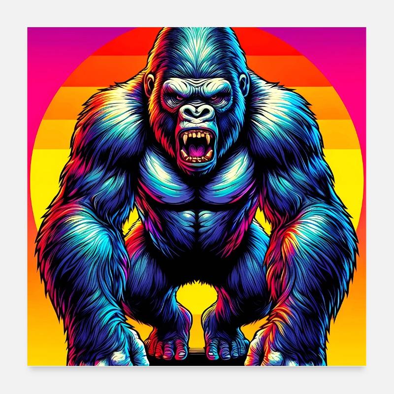 gorille Poster 60 x 60 cm