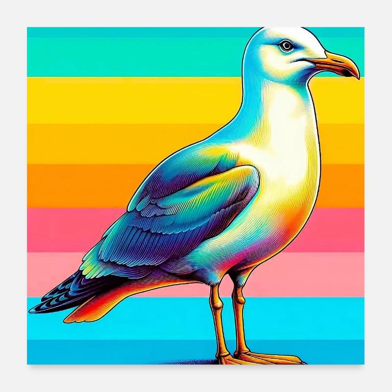 mouette Poster 60 x 60 cm