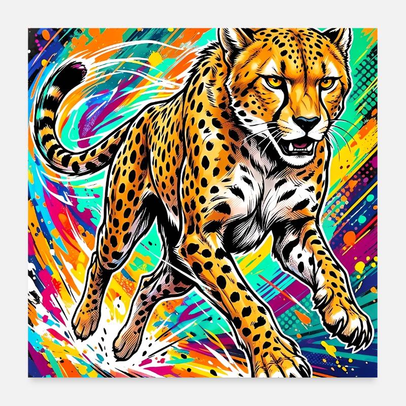 Gepard Poster 60x60 cm