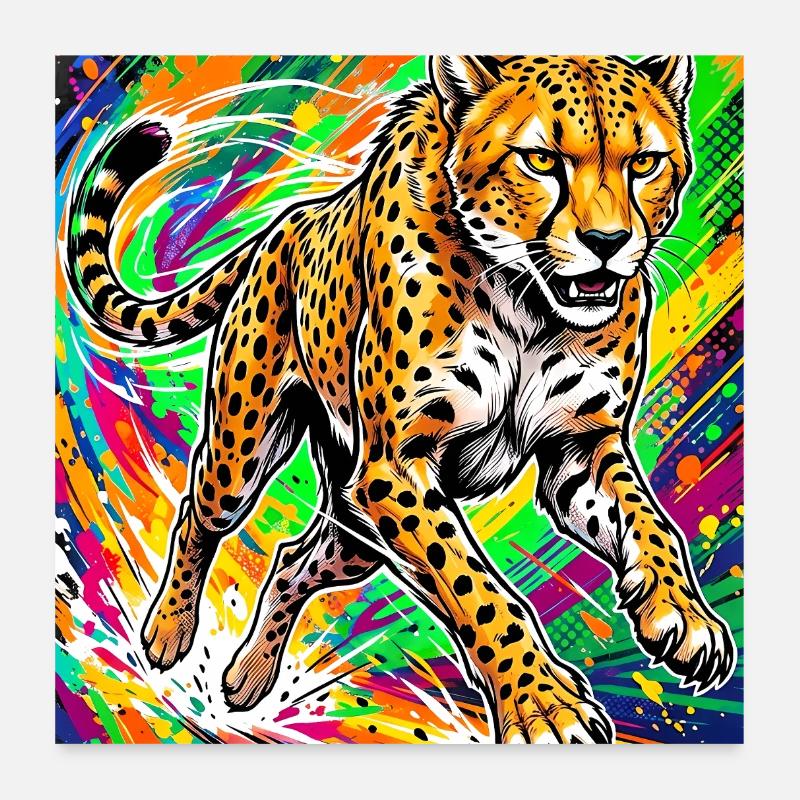 Gepard Poster 60x60 cm