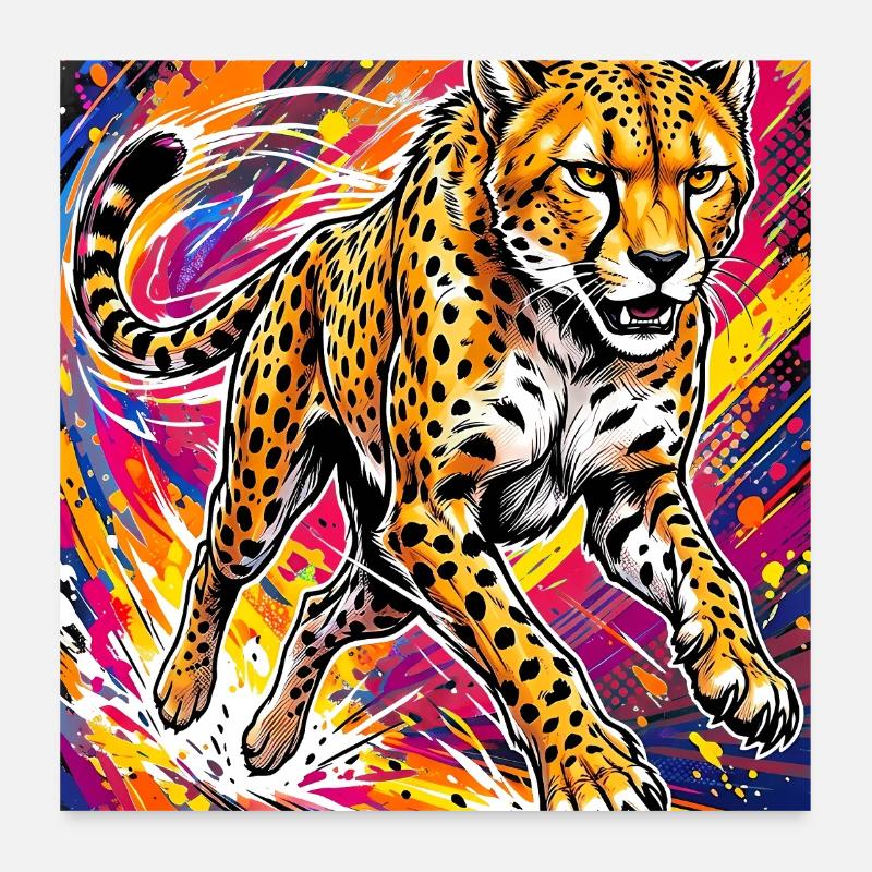 Gepard Poster 60x60 cm