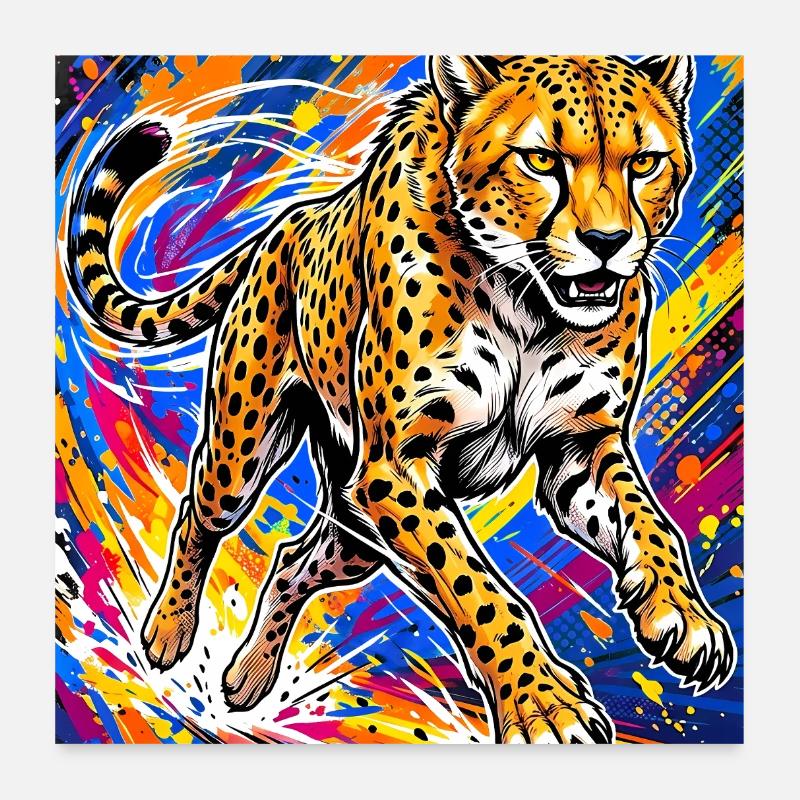 cheetah Poster 24" x 24" (60x60 cm)