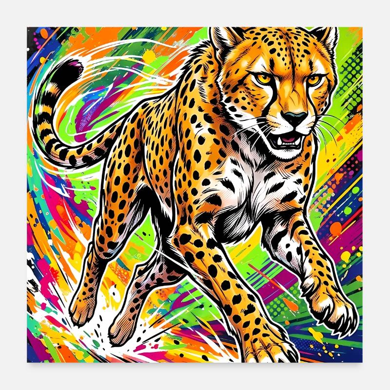 cheetah Poster 24" x 24" (60x60 cm)