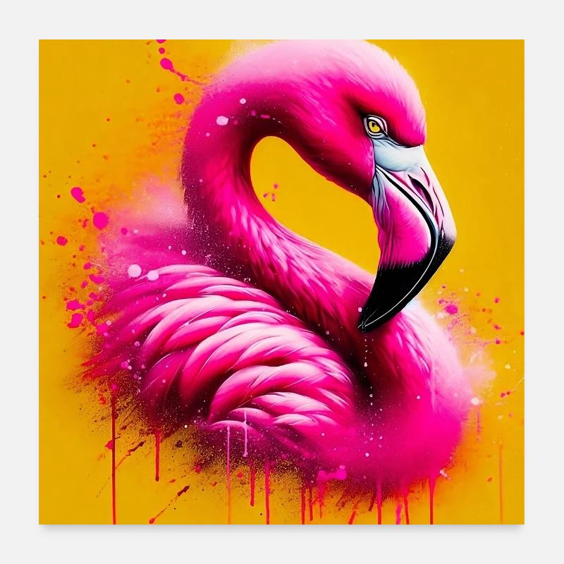 flamingo Poster 24" x 24" (60x60 cm)