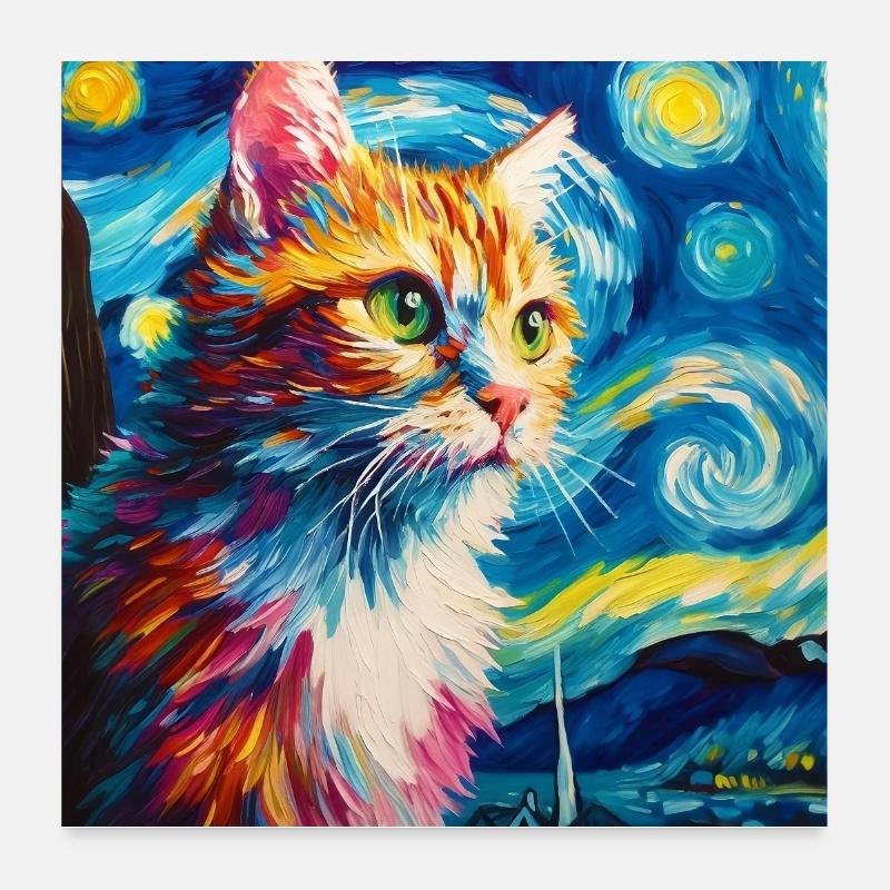 Chat Poster 60 x 60 cm