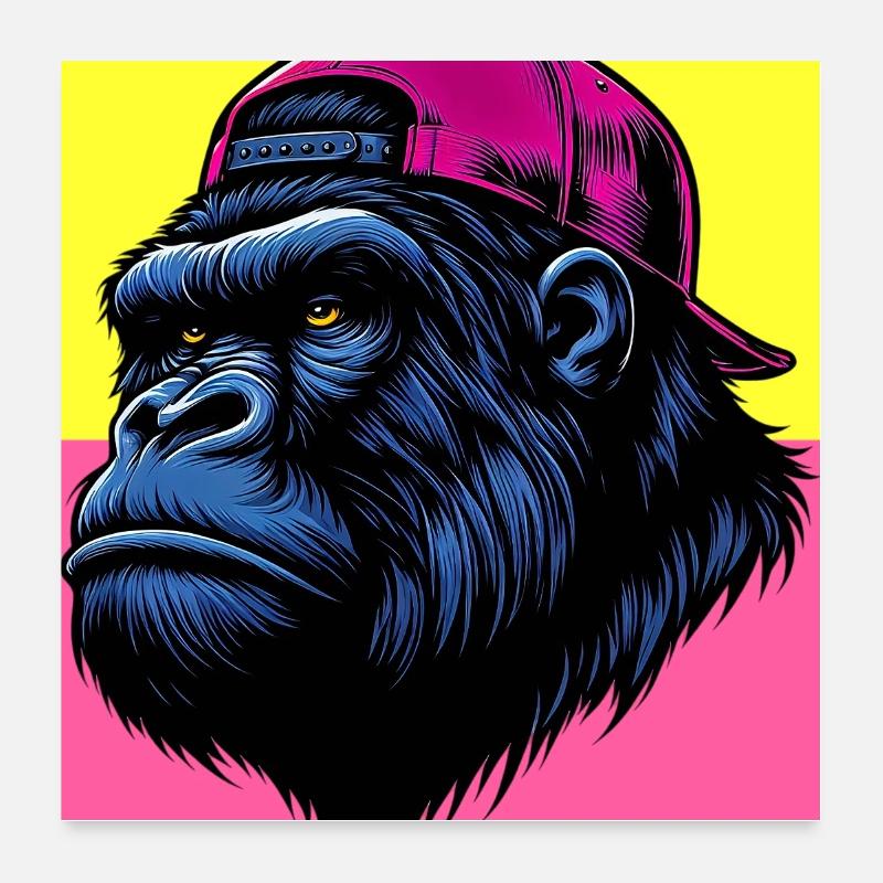 gorille Poster 60 x 60 cm