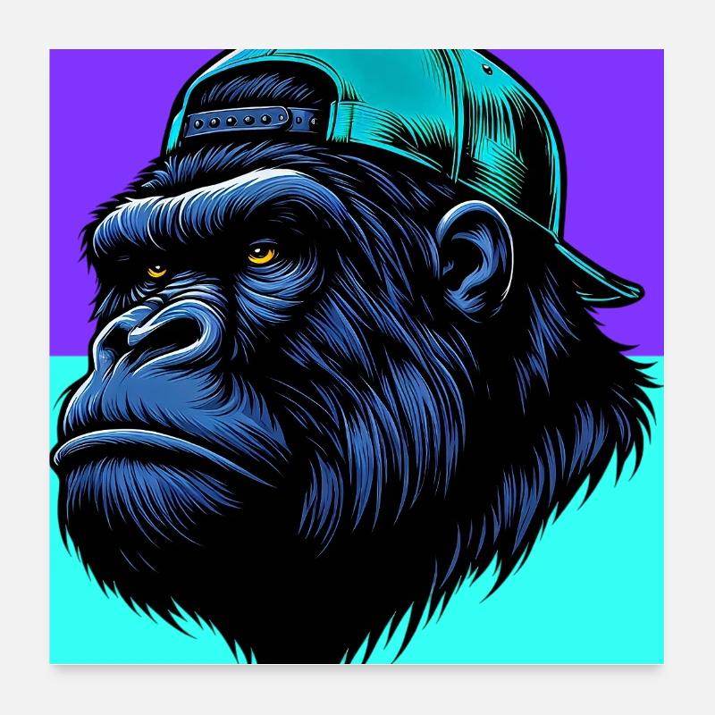 gorille Poster 60 x 60 cm