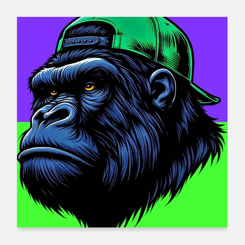 gorille Poster 60 x 60 cm