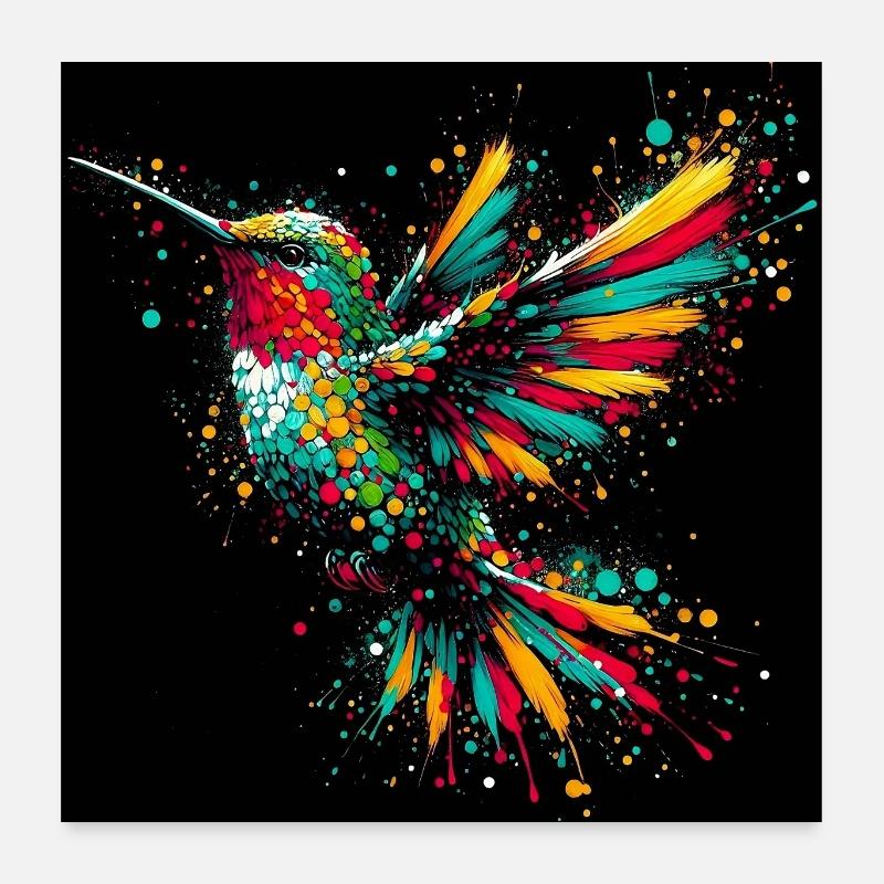 hummingbird Poster 24" x 24" (60x60 cm)