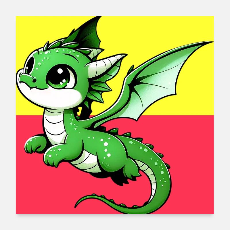 Drache Poster 60x60 cm