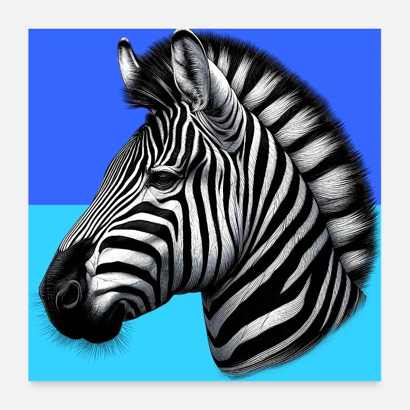 Zebra Poster 60x60 cm