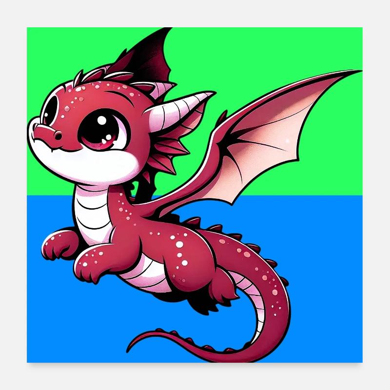 Drache Poster 60x60 cm