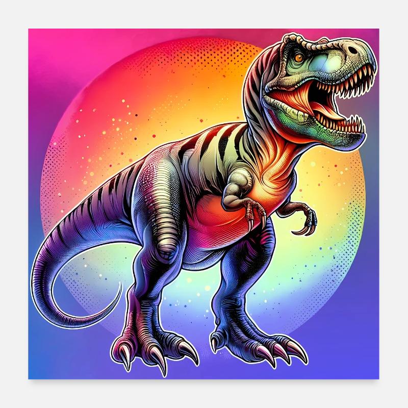 dinosaure Poster 60 x 60 cm