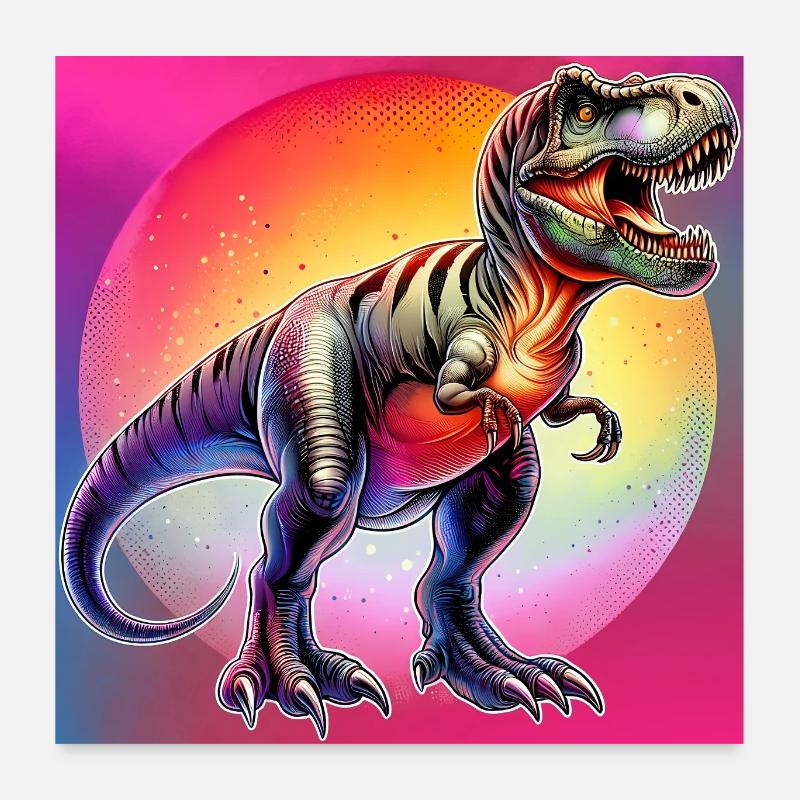 dinosaure Poster 60 x 60 cm