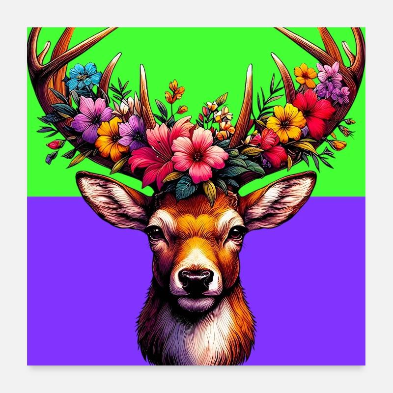 Deer Poster 24" x 24" (60x60 cm)