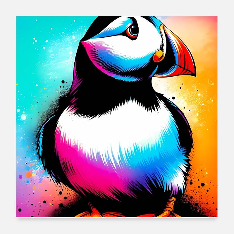 Papageitaucher Poster 60x60 cm