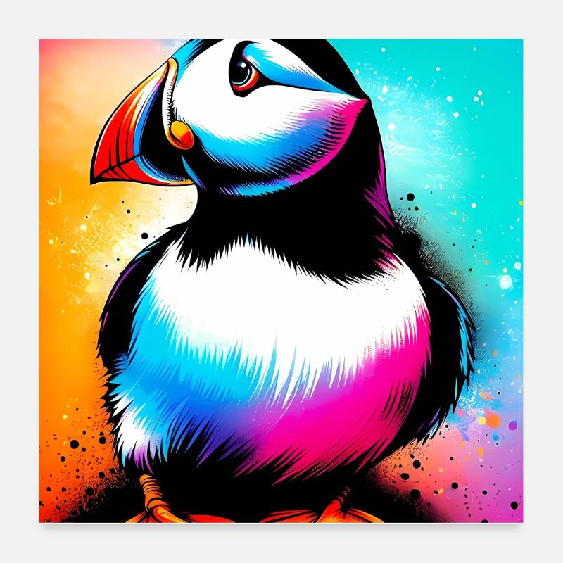 Papageitaucher Poster 60x60 cm