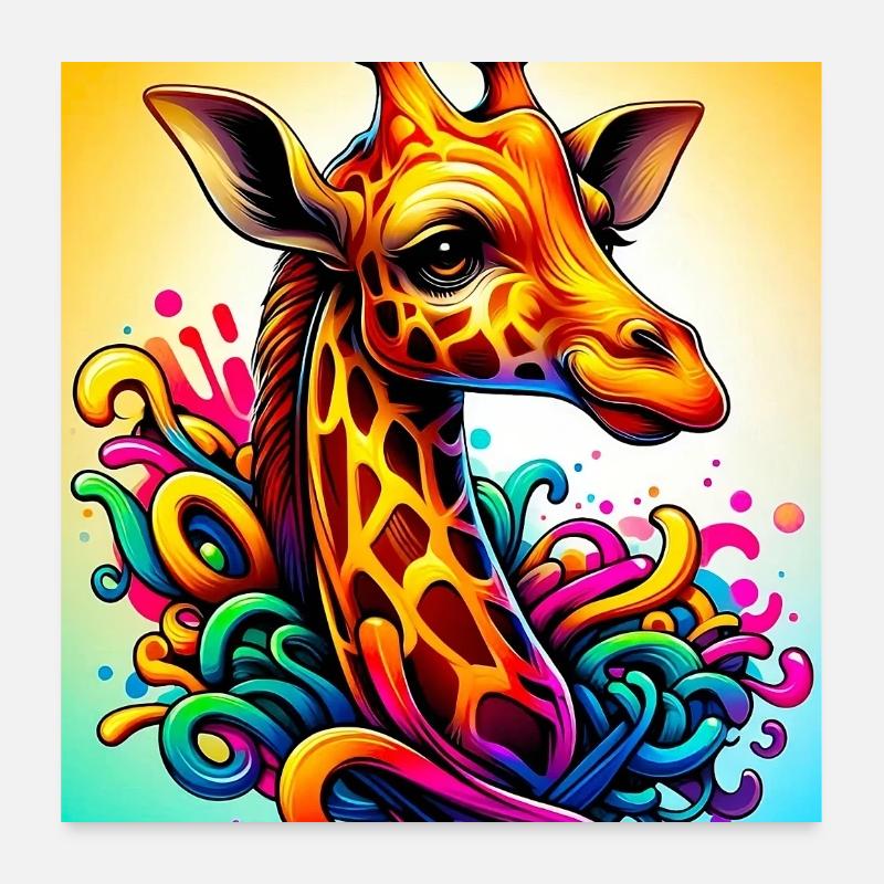 Giraffe Poster 60x60 cm