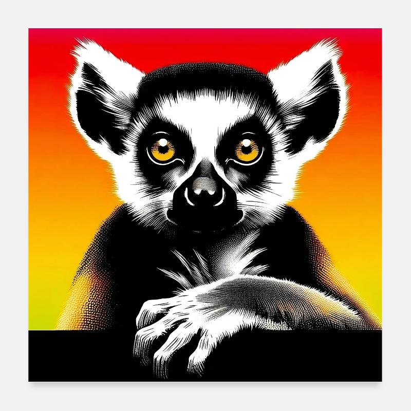 Lemur Poster 60x60 cm