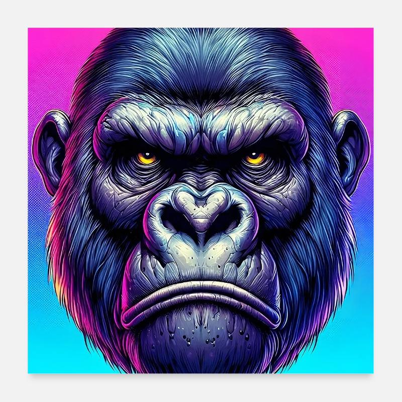 gorille Poster 60 x 60 cm