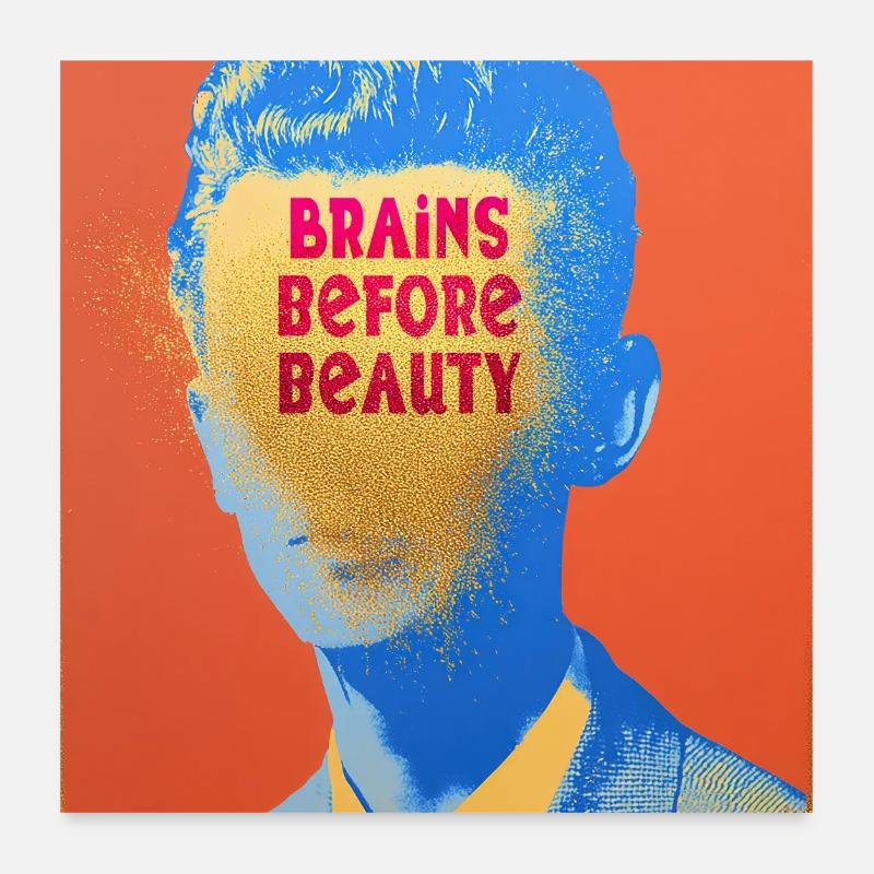 Thought person with a message Poster 24" x 24" (60x60 cm)