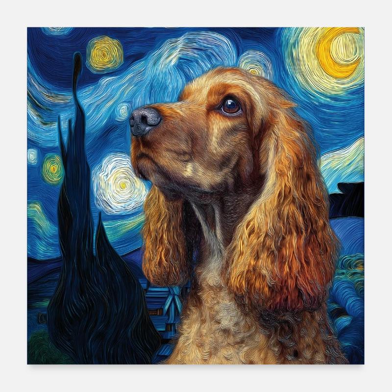 Cocker Spaniel Hund Poster 60x60 cm