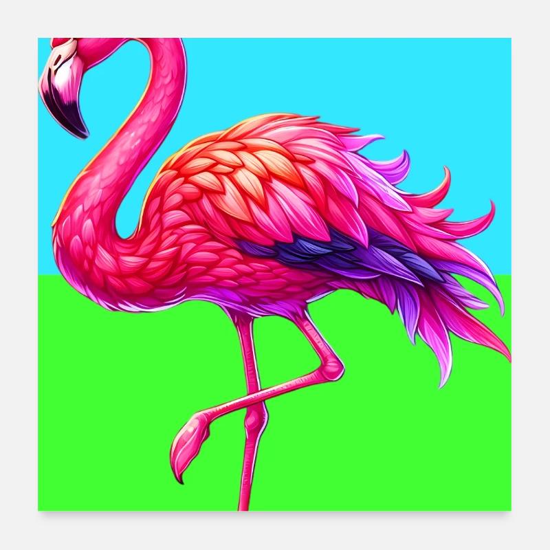 flamingo Poster 24" x 24" (60x60 cm)
