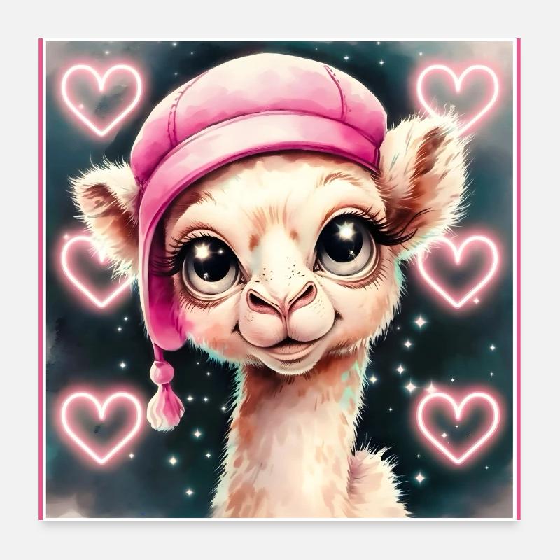 Camel with Sleepy Cap Poster 24" x 24" (60x60 cm)