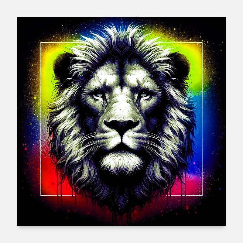 Löwe Poster 60x60 cm