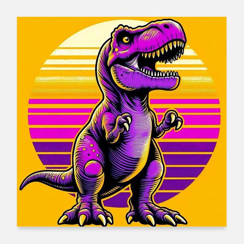 Dinosaurier Poster 60x60 cm