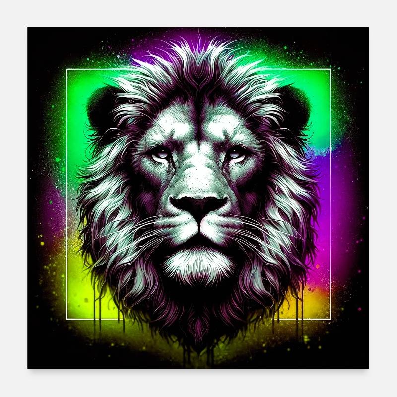 Löwe Poster 60x60 cm