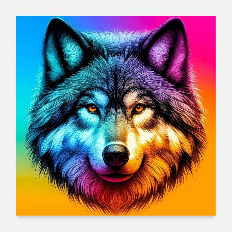 Wolf Poster 60x60 cm