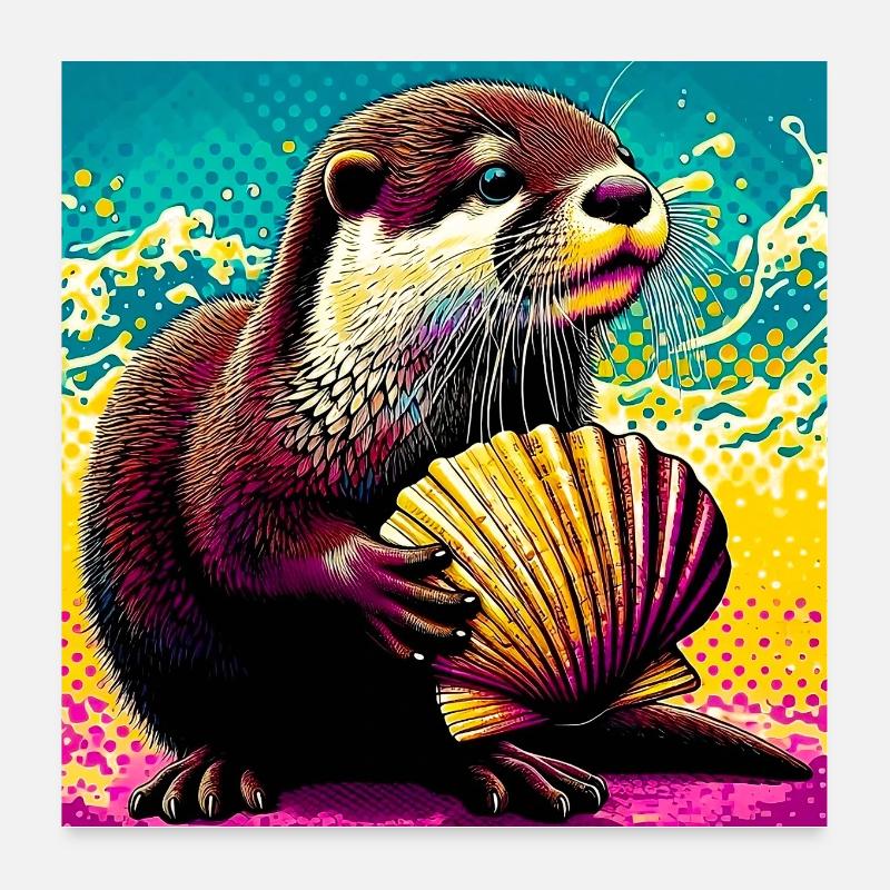 Otter Poster 60x60 cm