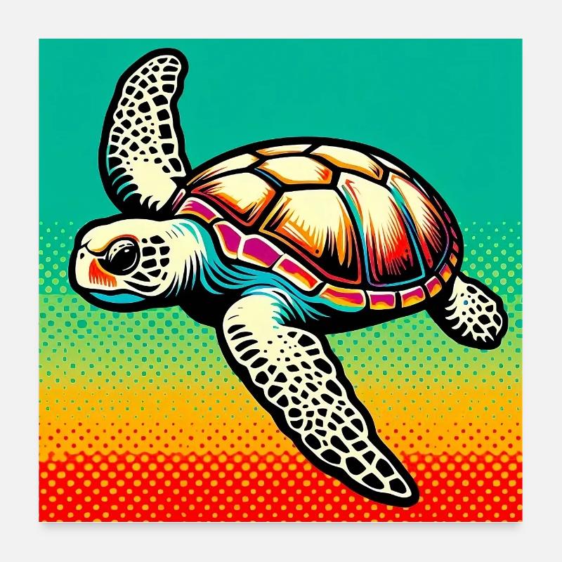 turtle Poster 24" x 24" (60x60 cm)