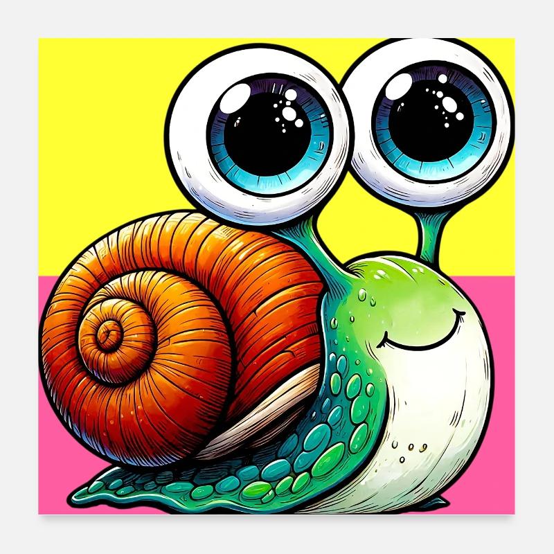 Schnecke Poster 60x60 cm