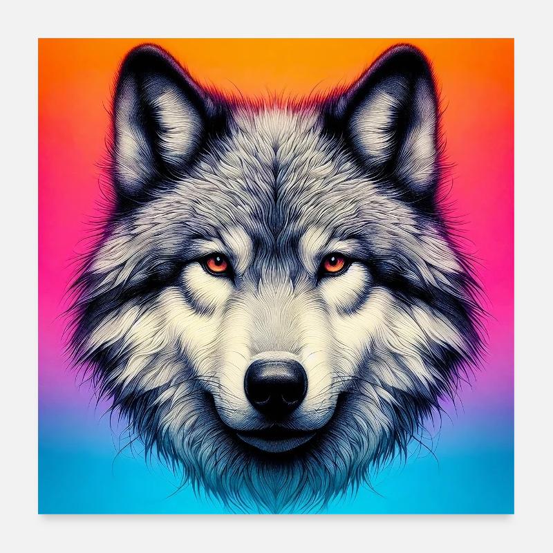 Loup Poster 60 x 60 cm