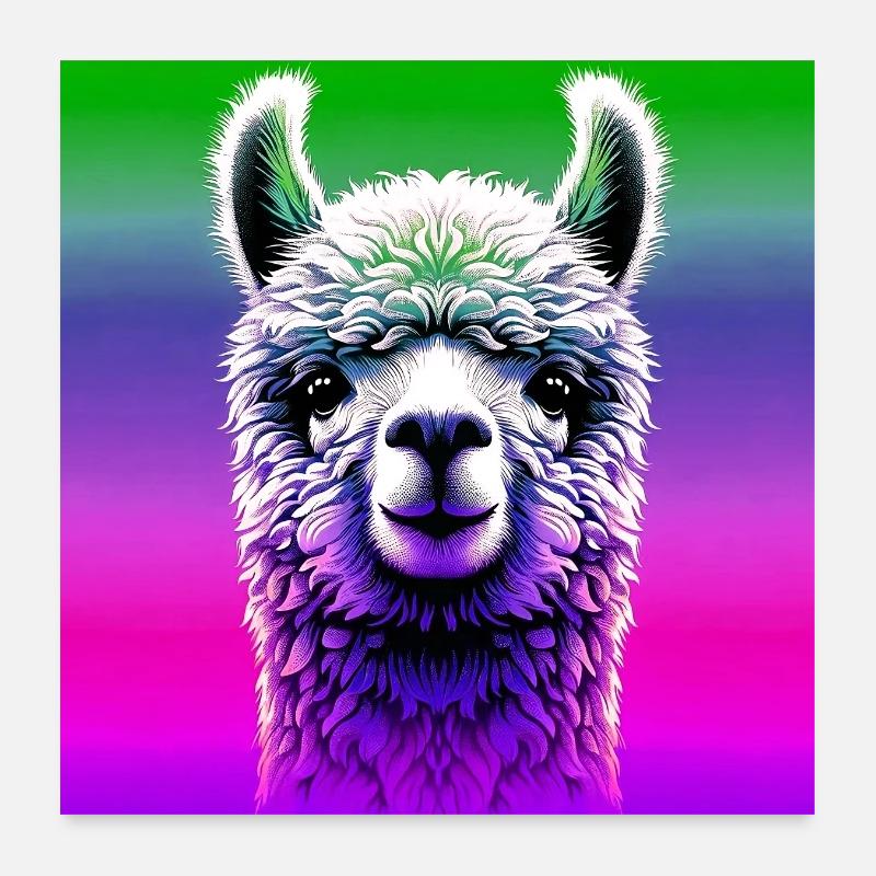 Alpaca Poster 24" x 24" (60x60 cm)