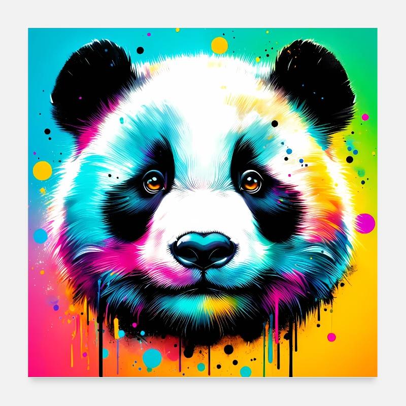 panda Poster 60 x 60 cm