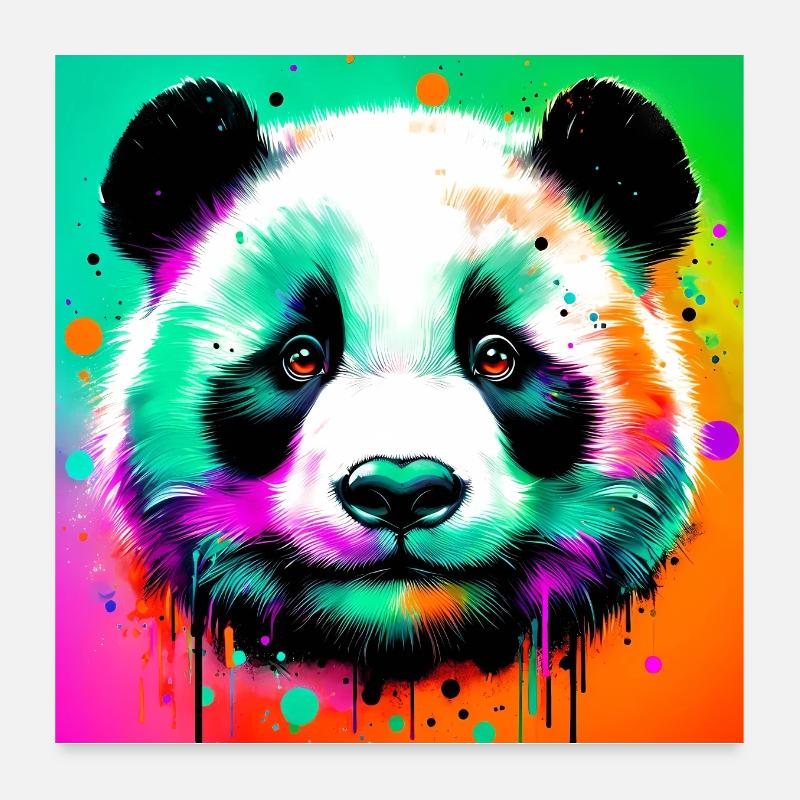 panda Poster 60 x 60 cm