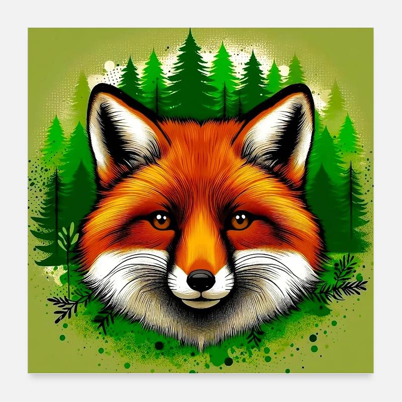 Fuchs Poster 60x60 cm
