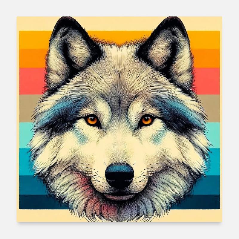 Wolf Poster 60x60 cm